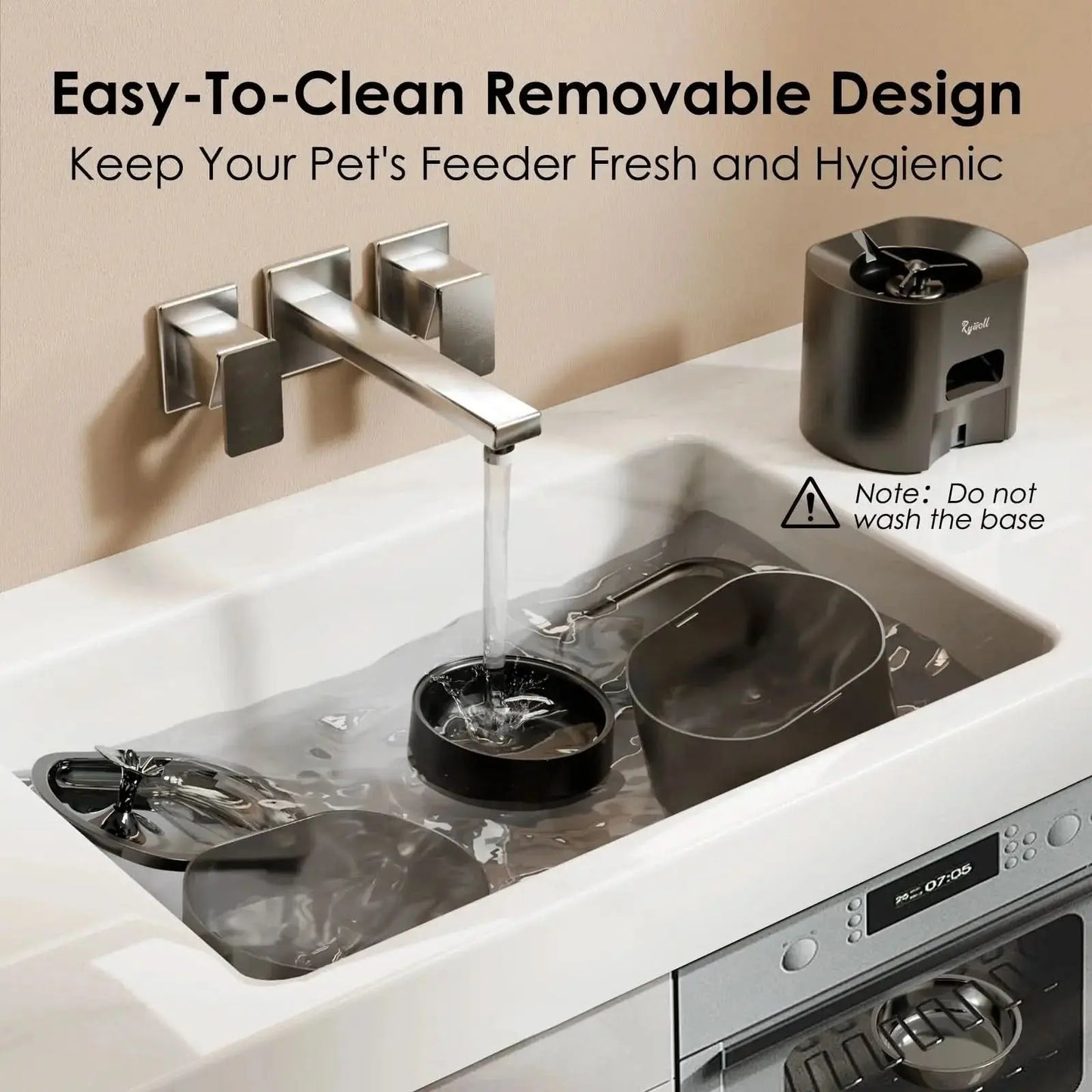 Automatic Cat Feeder with Water Fountain, WiFi App-Controlled 2 in 1 Feeding Set, Programmable Timed Dispenser with Voice Recorder, Dual Power, 3L Food and 2.5L Water