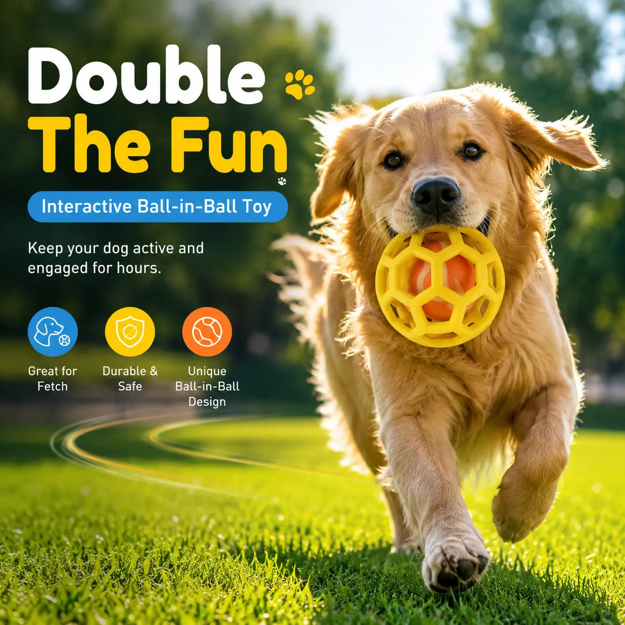 3 Pack Dog Toy Balls with Built-In Tennis Ball, Soft TPR Hollow Chew Toy for Dental Cleaning, Floating Interactive Fetch Toy for Small, Medium, and Large Dogs, Indoor Outdoor Pool Play