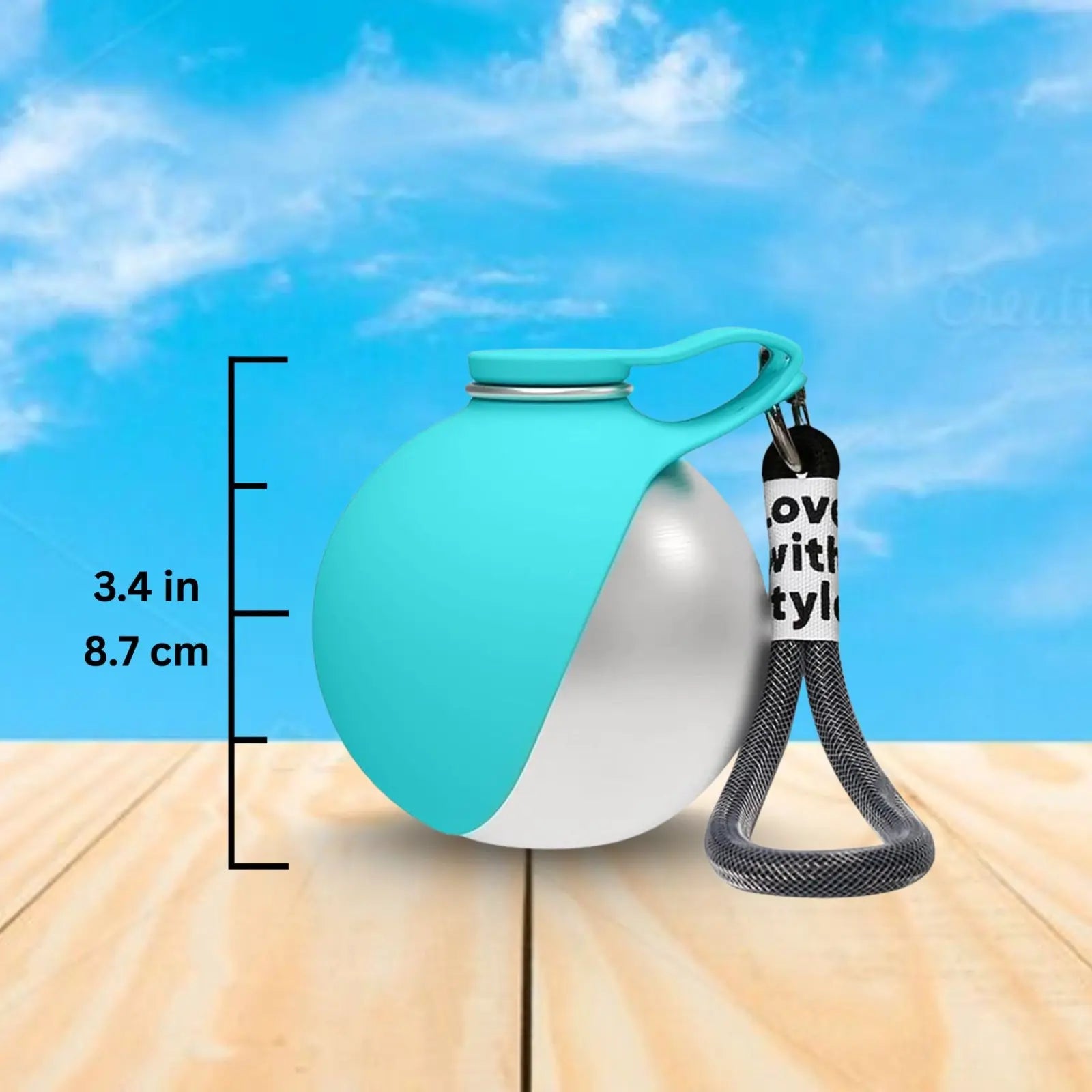 Portable Dog Water Bottle with Foldable Bowl, Leak-Proof Travel Water Dispenser for Dogs, 304 Stainless Steel 287ml Cup for Walks and Hiking