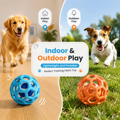 3 Pack Dog Toy Balls with Built-In Tennis Ball, Soft TPR Hollow Chew Toy for Dental Cleaning, Floating Interactive Fetch Toy for Small, Medium, and Large Dogs, Indoor Outdoor Pool Play