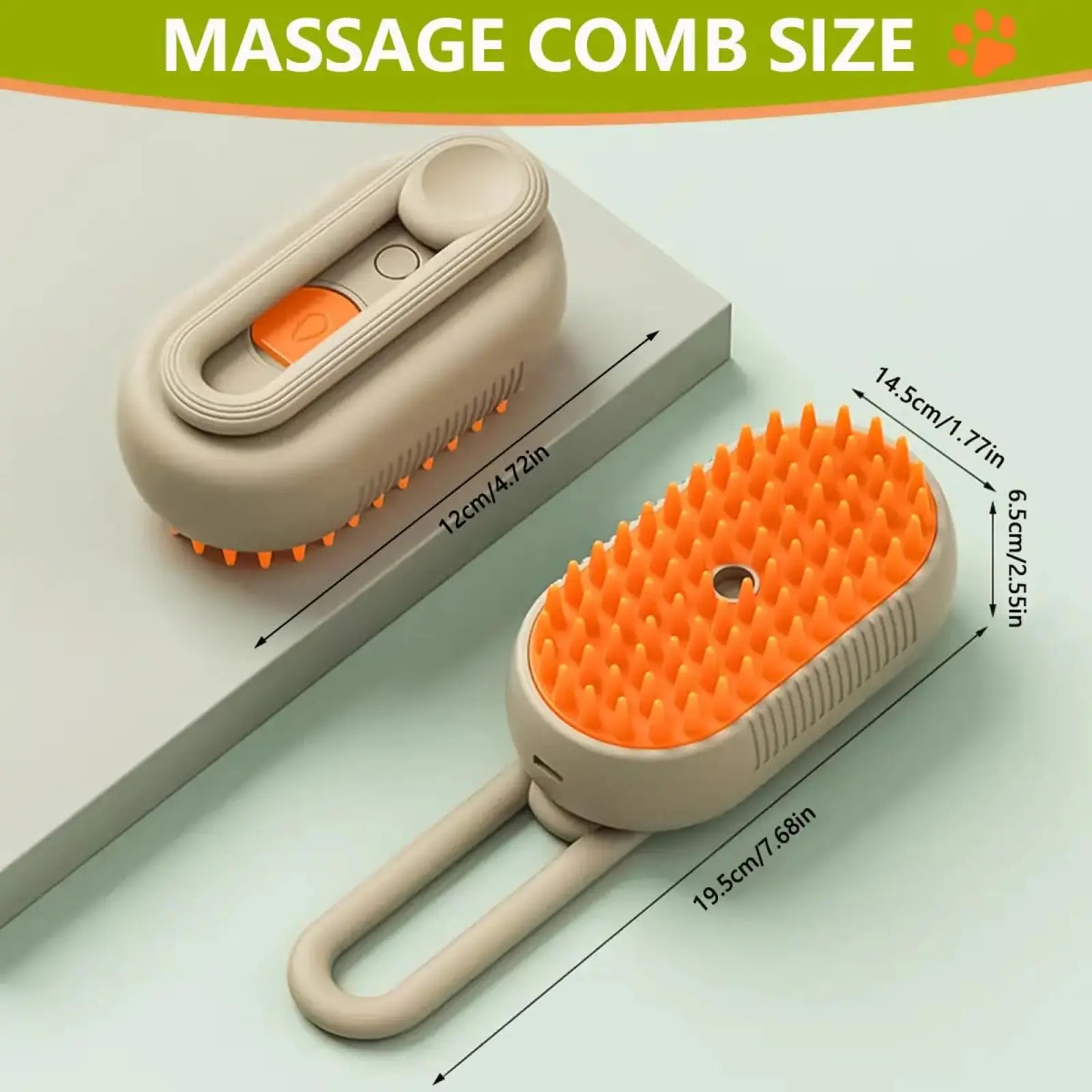 Pet Steam Brush for Cats and Dogs, 3 in 1 Deshedding Grooming Comb with Spray Mist, Hair Removal Brush for Loose Fur and Shedding, Gentle Massage Detangler